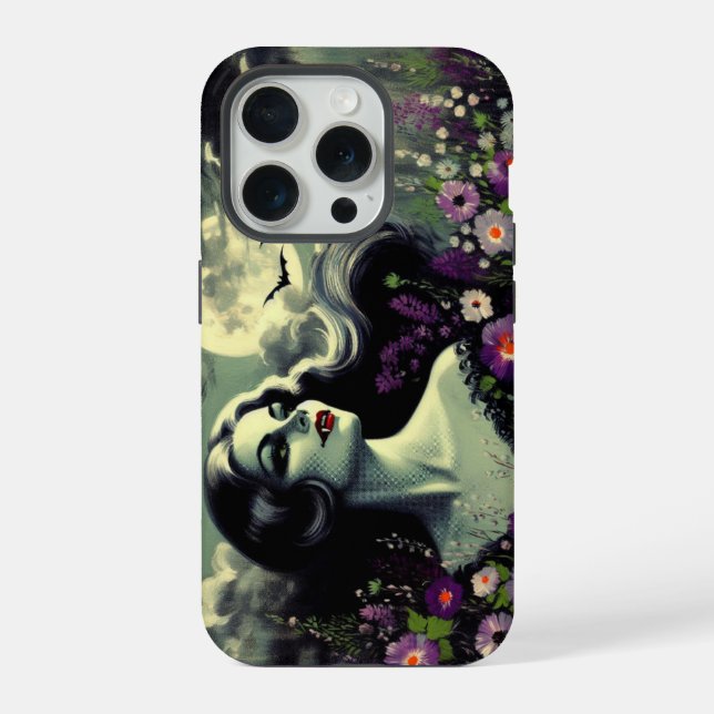 Coque iPhone Étui pour téléphone Vamp Noir (Verso)