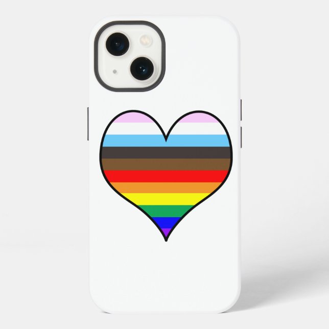 Coque iPhone Étui Rainbow Heart Case-Mate pour iPhone (Verso)