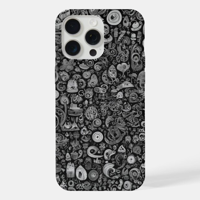Coque iPhone étui rempli de gribouillis (Verso)