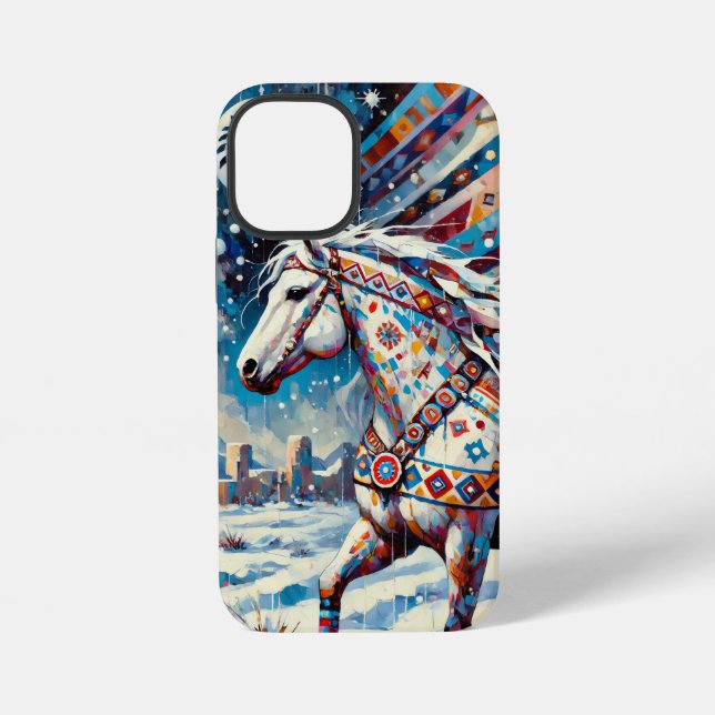 Coque iPhone Étui robuste pour iPhone 12 Mini Cheval (Verso)
