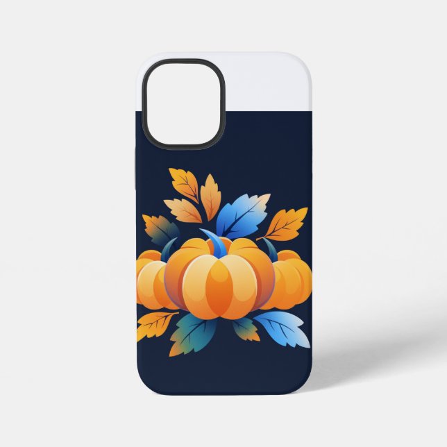 Coque iPhone Étui robuste pour iPhone 12 Mini Pumpkin, brillant (Verso)