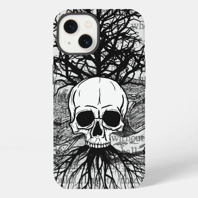 Coque iPhone Étui Skull & Books Case-Mate pour iPhone (Verso)