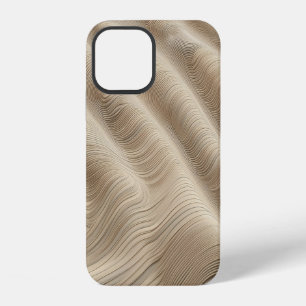 Coque iPhone 12 Étui Téléphone Abstrait Vague de Sable Minimaliste