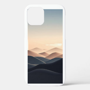 Coque iPhone 12 Étui Téléphone Collines Superposées Minimaliste -