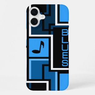 Coque iPhone 16 Plus Étui téléphone musique Blues