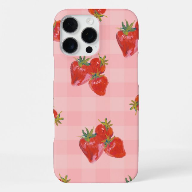 Coque iPhone Étui Thème Fraise | Vibrations de Fruits Frais (Verso)