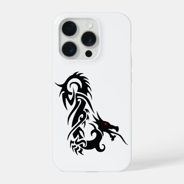 Coque iPhone Étui Tribal Dragon pour iPhone 15 Pro  (Verso)