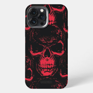 Etui iPhone 13 Pro Max Étui UGLYE® Blood Red Skulls pour iPhone / iPad