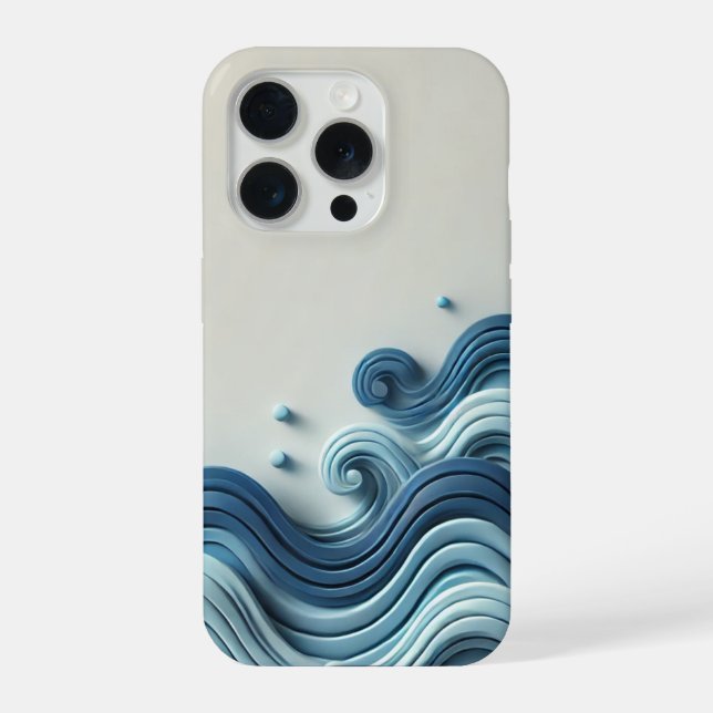 Coque iPhone étui vagues océaniques (Verso)