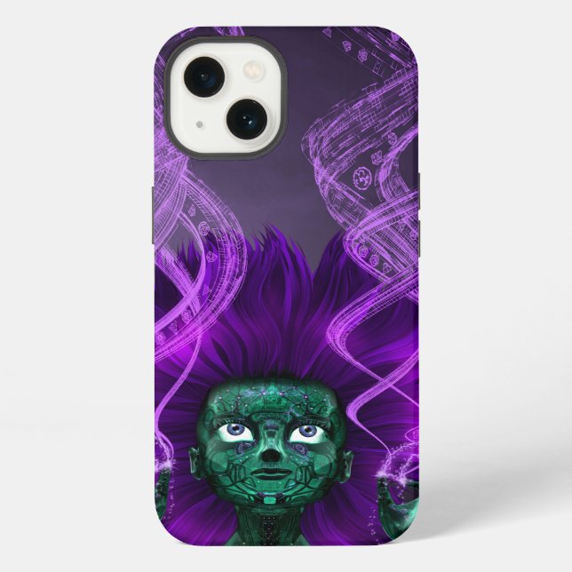 Coque iPhone Étui Violet Glitch Witch pour iPhone 6/6S (Verso)