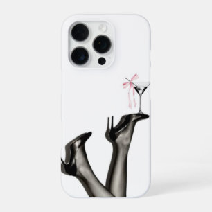 Coque iPhone 16 Pro Étuis cocktail rayé rose chic