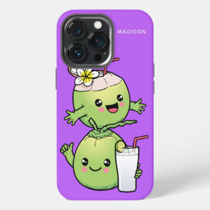 Etui iPhone 13 Pro Étuis de téléphone à nom personnalisé Cute Coconut