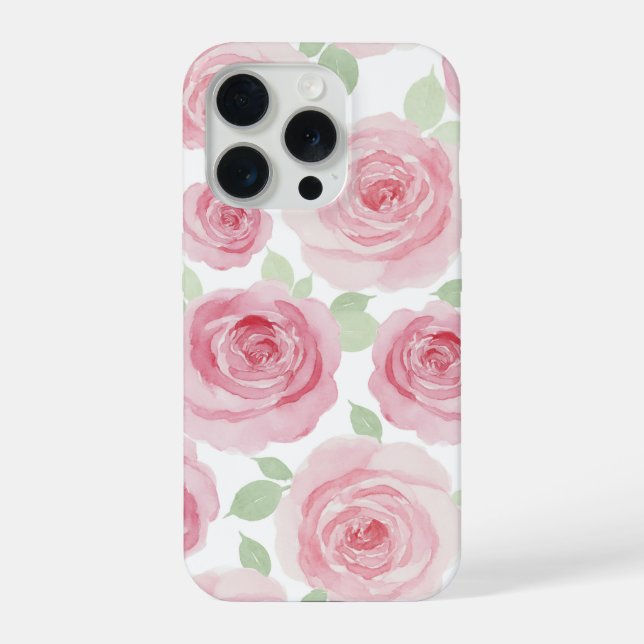 Coque iPhone Étuis de téléphone Roses Roses Élégantes (Verso)