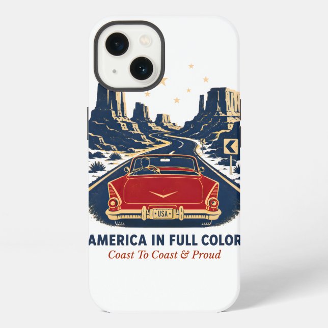 Coque iPhone Étuis iPhone America en Couleurs Réelles (Verso)