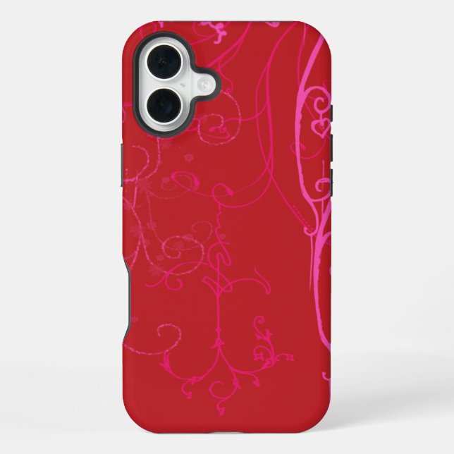 Coque iPhone Étuis iPhone Jazzy Rouges (Verso)