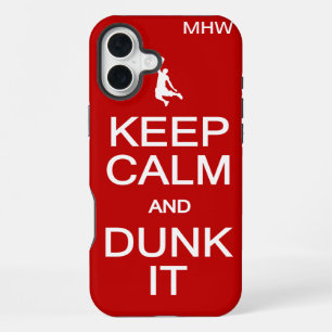 Coque iPhone 16 Plus Étuis personnalisés avec monogramme 'Keep Calm & D