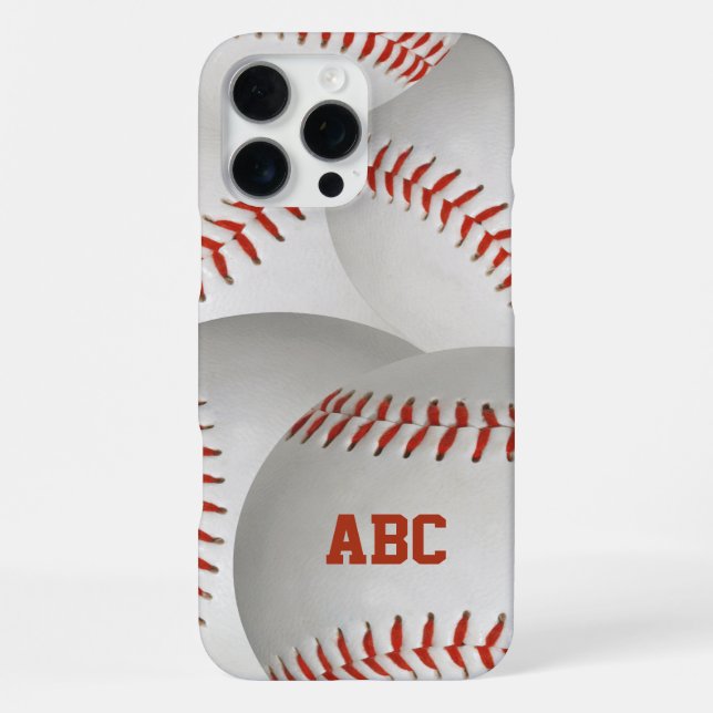 Coque iPhone Étuis personnalisés de baseball (Verso)