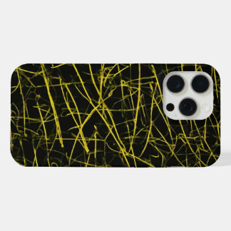 Coque iPhone 15 Pro Max étuis pour iphone 15 pro max avec des rayures jaun