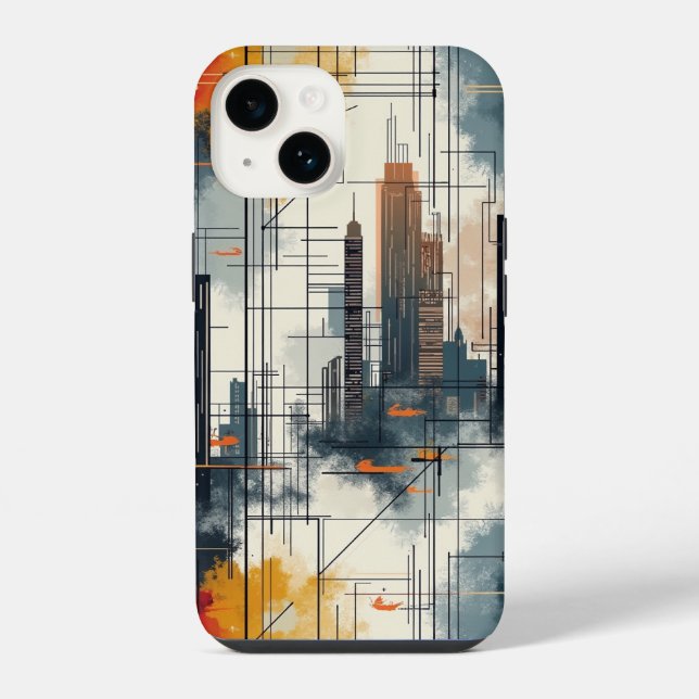 Coque iPhone Étuis pour iPhone (art moderne) (Verso)