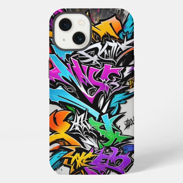 Coque iPhone Étuis robustes pour iPhone avec graffiti abstrait  (Verso)