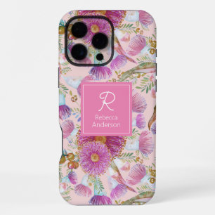 Coque iPhone 16 Pro Max Eucalyptus Et Fleurs Roses