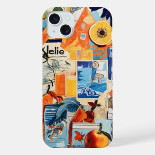 Coque iPhone 15 Plus European Summer Beach Preppy Collector Scrapbook
