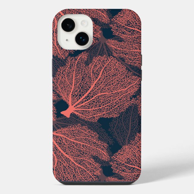 Coque iPhone Éventail corail vivant (Verso)
