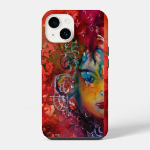 Coque Pour iPhone 14 EXCALIBUR, REINE DE L'ÉPÉE MAGIQUE Fantaisie Rouge