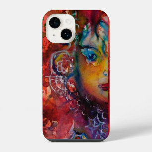 Coque Pour iPhone 14 EXCALIBUR, REINE DE L'ÉPÉE MAGIQUE Fantaisie Rouge