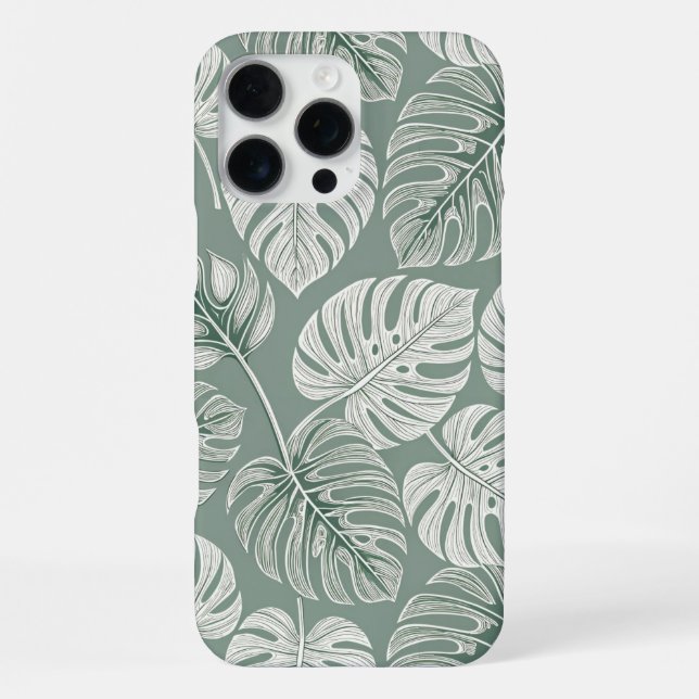 Coque iPhone Exotic Elegant Monsteras (Verso)