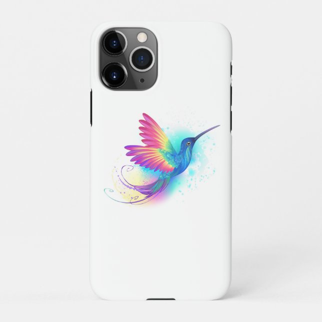 Coque iPhone Exotic Rainbow Hummingbird (Dos)
