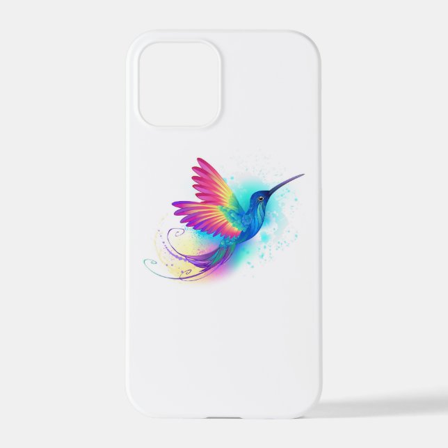 Coque iPhone Exotic Rainbow Hummingbird (Verso)