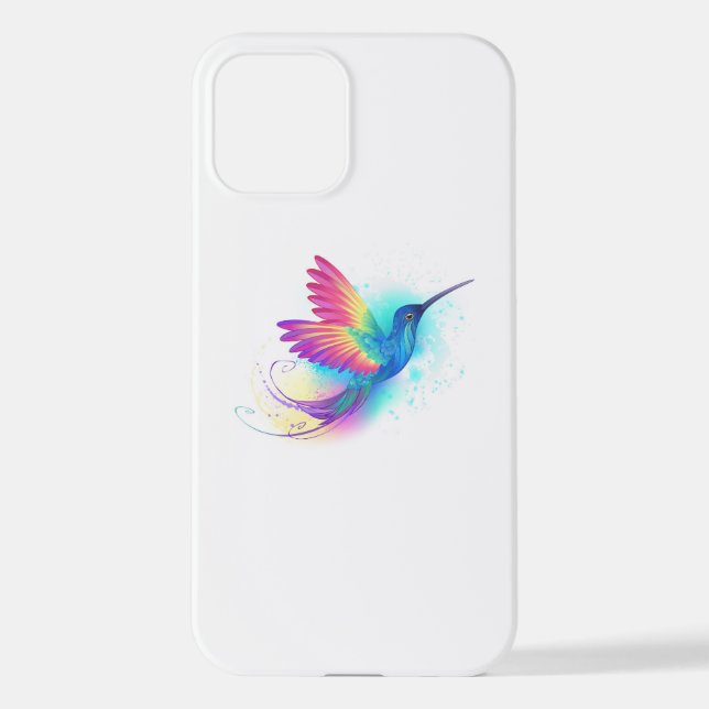 Coque iPhone Exotic Rainbow Hummingbird (Verso)