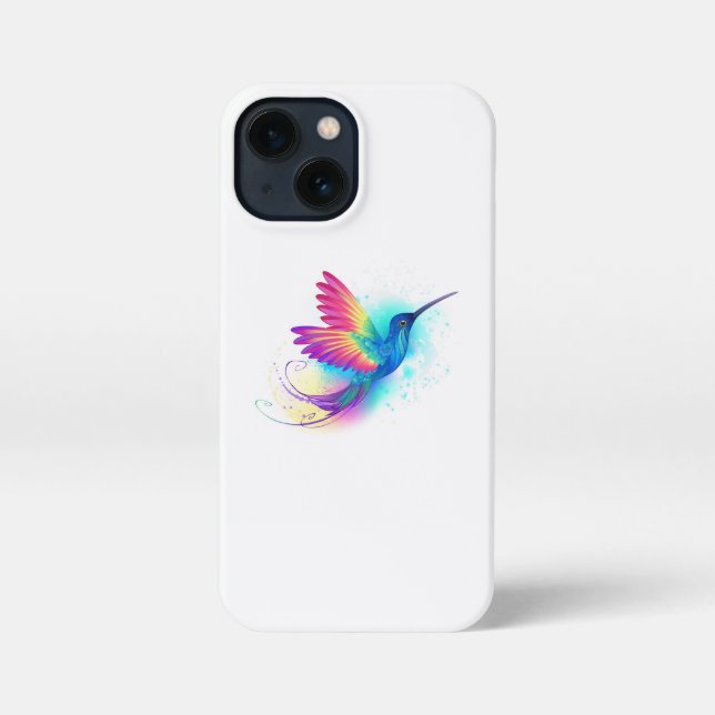 Coque iPhone Exotic Rainbow Hummingbird (Verso)
