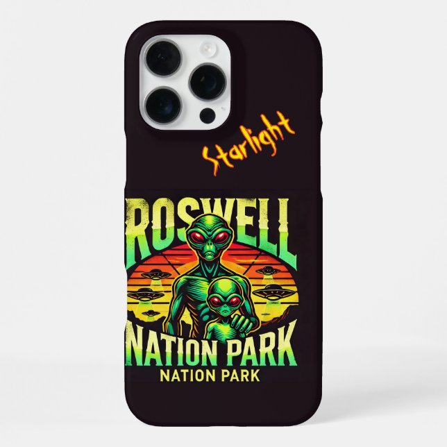 Coque iPhone Explorez UFO Lore à Roswell! (Verso)