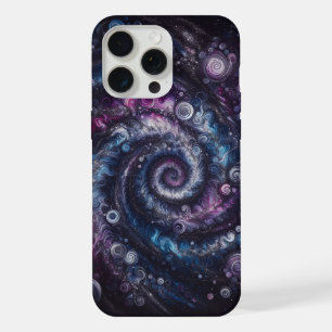 Coque iPhone 15 Pro Max Explosion Cosmique, motif tie-dye