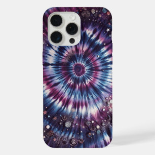 Coque iPhone 15 Pro Max Explosion Cosmique, motif tie-dye