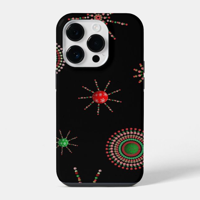 Coque iPhone Explosion d'étoiles de Noël (Verso)