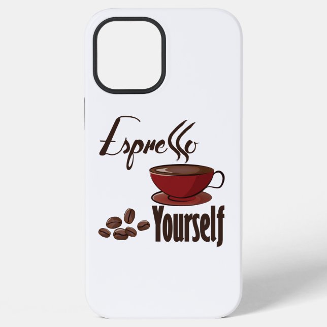 Coque iPhone Exprimez-vous Café Jeu de mots Express Yourself (Verso)