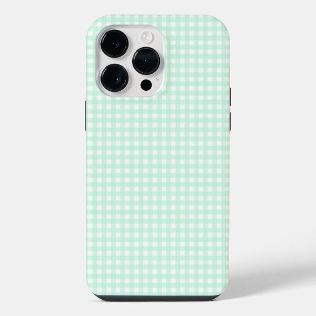 Coque iPhone F & L Green En vichy (Verso)