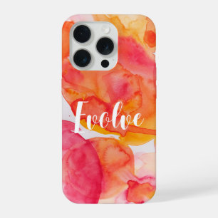 Coque iPhone 15 Pro Faire Évoluer l'Art Abstrait Aquarelle Bold iPhone