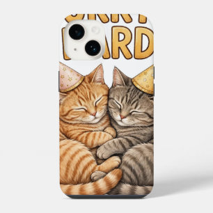 Coque Pour iPhone 14 Faire la fête tout doux — Des chats de fête drôles