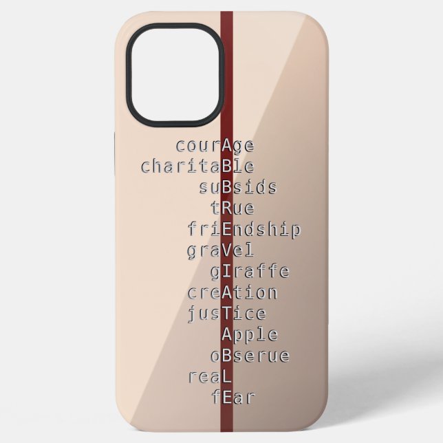 Coque iPhone Faire votre nom ou message avec des mots croisés ? (Verso)