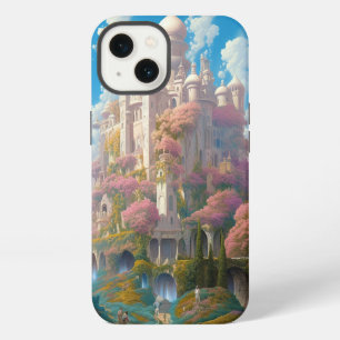 Etui iPhone 13 Fairy Tale Castle Rose White Gold Imaginaire Art