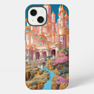 Etui iPhone 13 Fairy Tale Castle Rose White Gold Imaginaire Art