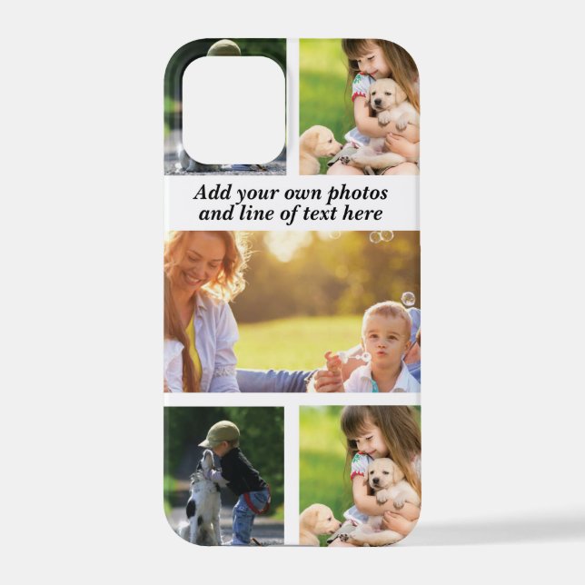 Coque iPhone Faites votre propre collage de photos et texte  (Verso)