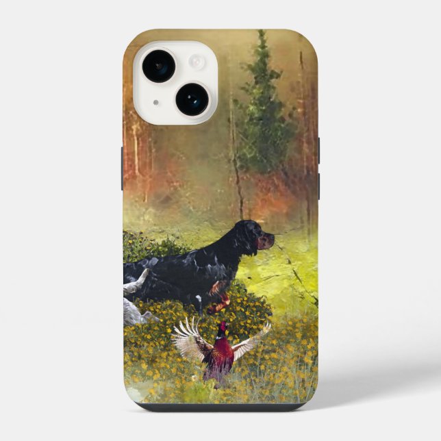Coque iPhone Famille des Setters     (Verso)