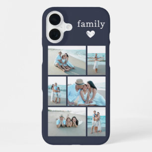 Coque iPhone 16 Plus Famille Moderne 6 Photo Gris