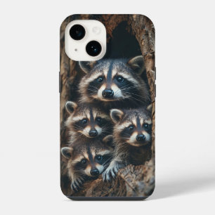Coque Pour iPhone 14 Famille Racoon