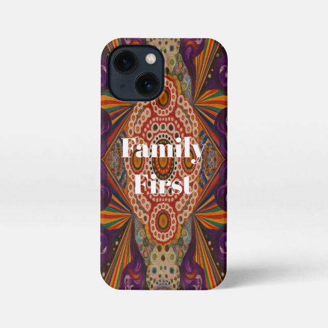 Coque iPhone Family First Quote Phone Cover – Protective iPhone (Verso)